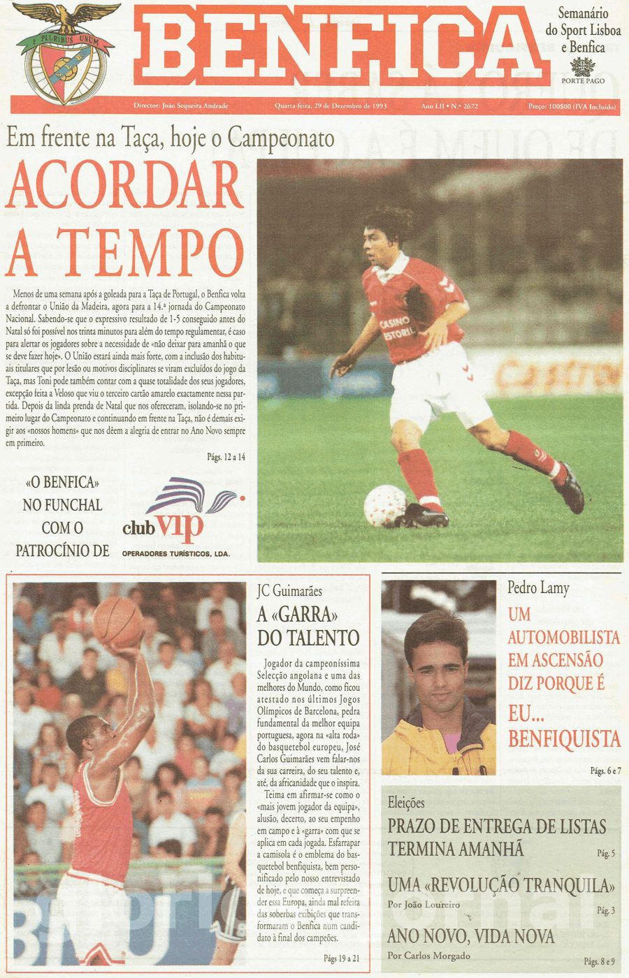 jornal o benfica 2672 1993-12-29